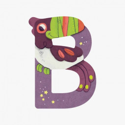 Lettre Bois B Violet Alphabet