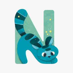 Lettre Bois N Bleu Alphabet