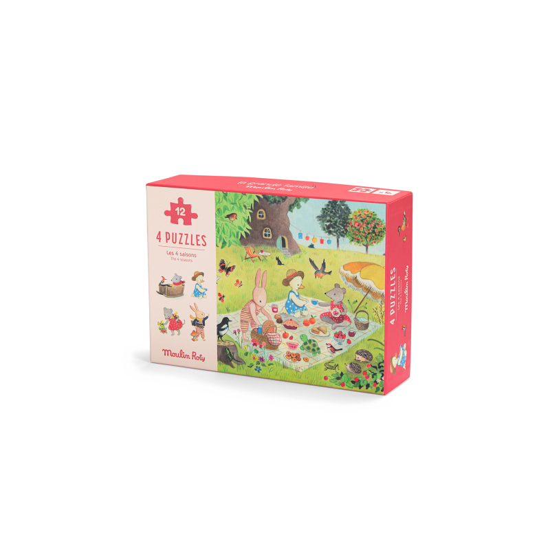 4 Mini Puzzles des Saisons (4x12 pièces) La Grande Famille