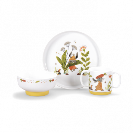 Set Vaisselle Porcelaine Trois Petits Lapins