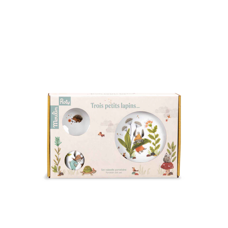 Set Vaisselle Porcelaine Trois Petits Lapins