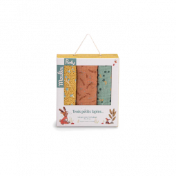 Set de 3 Langes (ocre/argile/sauge) Trois Petits Lapins