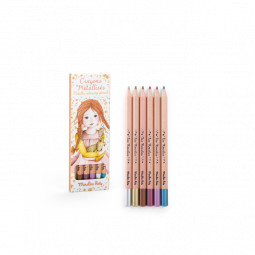 6 Crayons Métallisés Les Rosalies