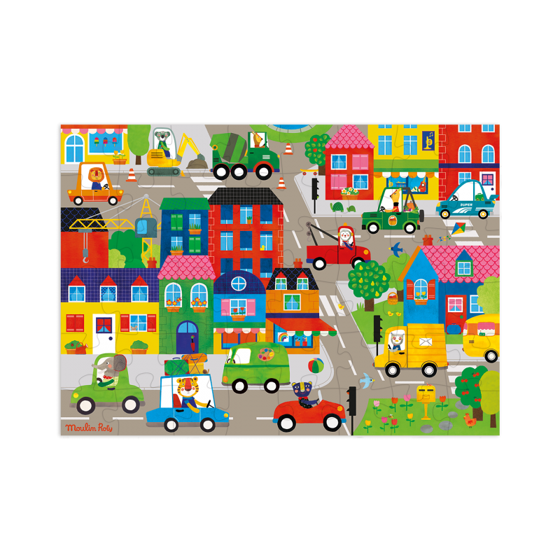 Puzzle En Ville (48pcs) Popipop