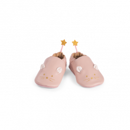 Chausson Cuir Souris Rose La Petite Ecole De Danse 18/24  Mois