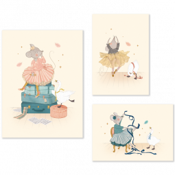 Set de 3 Affiche La Petite Ecole De Danse