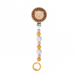 Attache Tétine Bois et Silicone Lion Sous mon Baobab