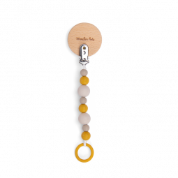 Attache Tétine Bois et Silicone Lion Sous mon Baobab