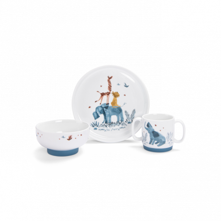 Set Vaisselle Porcelaine Sous mon Baobab