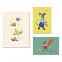 Set de 3 Affiches Pomme des Bois