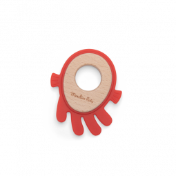 Anneau de Dentition Bois et Silicone poulpe Les aventures de  Paulie